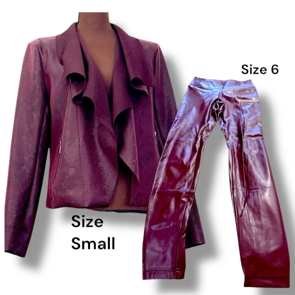 Women Set, Leggings & Draped Cropped Jacket, Christmas, Holiday Party outfit